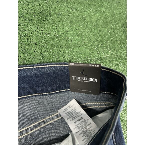 True Religion Ricky Relaxed Straight Jeans Men Size 31x34 - Picture 4 of 11